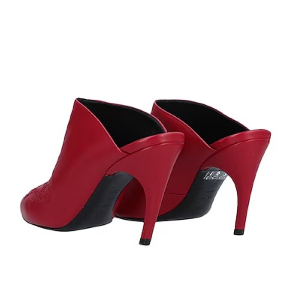 Roger Vivier Red Suede Pointed Toe Mules Size 36.5 - Picture 2 of 5